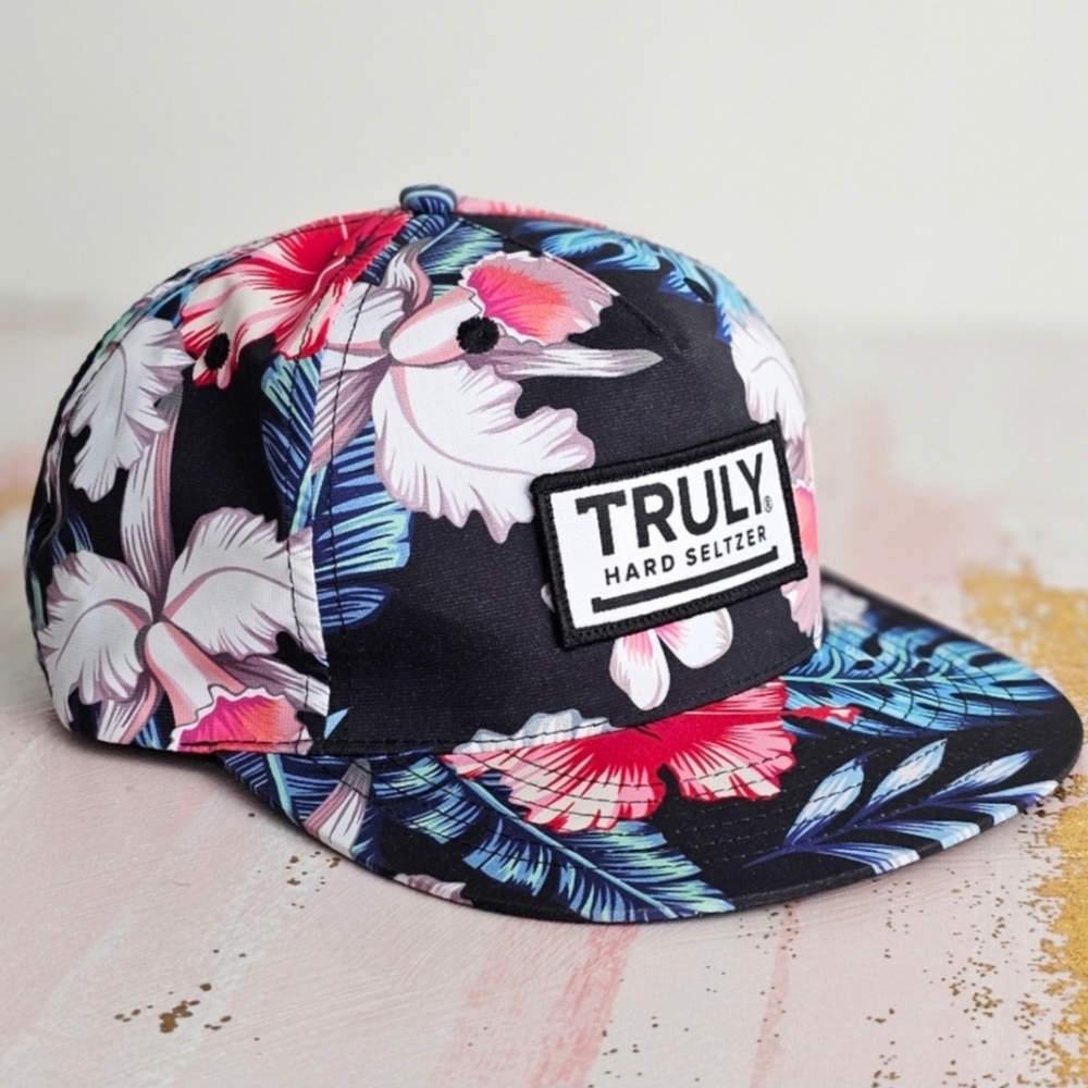Truly Hard Seltzer Snapback Hat Floral Tropical